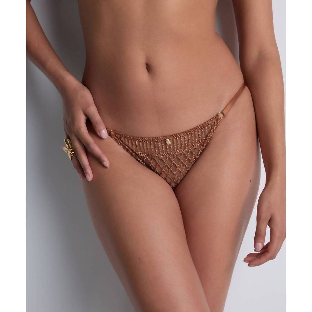 NEW AUBADE stardust dream minicoeur brief in amber gold
